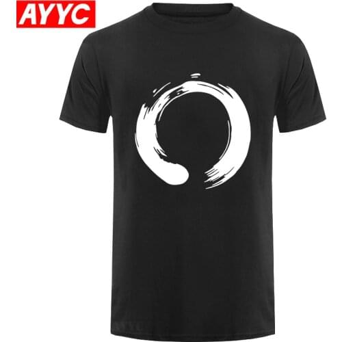 Funny Casual Enso Zen Vector T Shirt Men Large Clothes T Shirt O Neck Fitness Tee Shirt Man Short Sleeves S 3xl Hip Hop