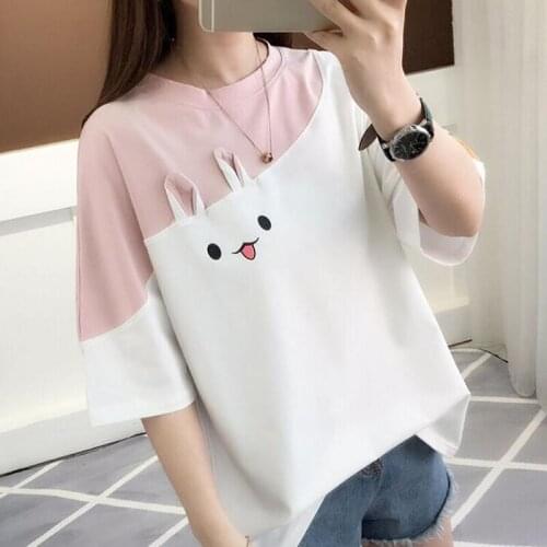 Women Shirt Harajuku Shirts Cartoon Cute Women Summer Short Sleeve Casual Clothing Tee Tops Camiseta Feminina