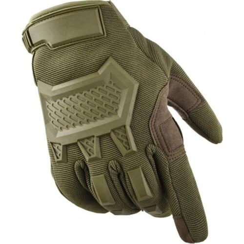 1Pair Anti-slip Riding Gloves Durable Micro Fiber Military Leather Full Fingers Gloves Cosy for Motorcycles Cycling Accessorie