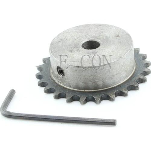 1pcs 12mm Bore 24 Teeth 24T Metal Pilot Motor Gear Roller Chain Drive Sprocket