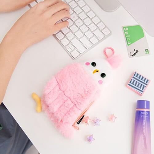 1PC Cute Parrot Retractable Rope Card Reader Personality Owl Card Holder Student Mini Coin Purse School Bag Pendant