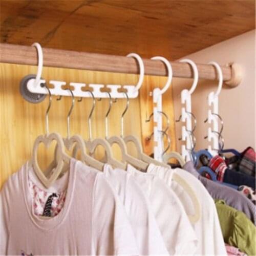 1 Pc Space Saving Hanger Storage Plastic Clothes Hanging Hook Organizador Wardrobe Hanger With Hook Closet Organizer