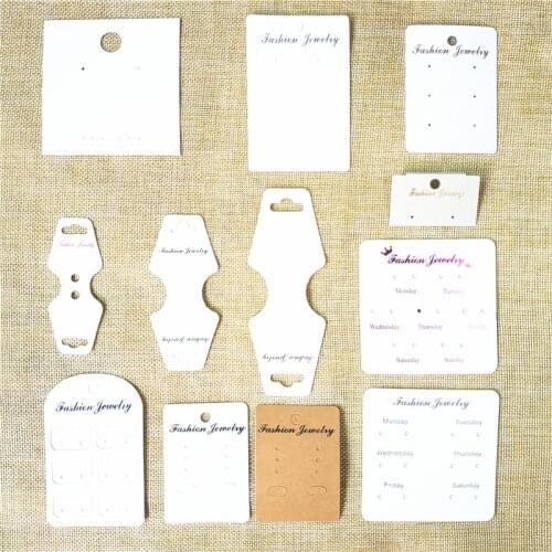 100PCS Earring Set Necklace Drop Earring Packaging Card Custom Logo Cost Extra Jewelry Display Packing Card Wholesale