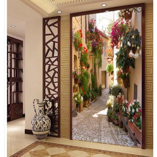 3d wall murals Home Decoration custom 3d photo wallpaper Street alleys background murals mural 3d wallpaper
