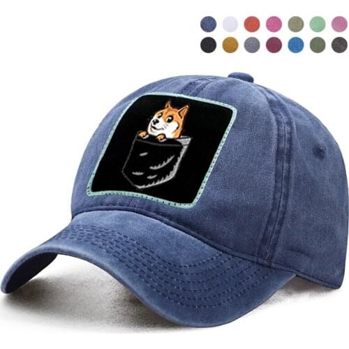 Lovely Dog In Pocket Baseball Cap Dad Solid Trucker Snapback Bone Hat Harajuku Street Hip Hop Woman Man Casquette Ponytail Caps