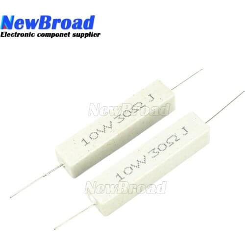 10pcs 10W Cement resistance resistor 1 2 5 8 10 15 20 25 100 ohm 1R 2R 5R 8R 10R 15R 20R 25R 100R 1k 2k 10k