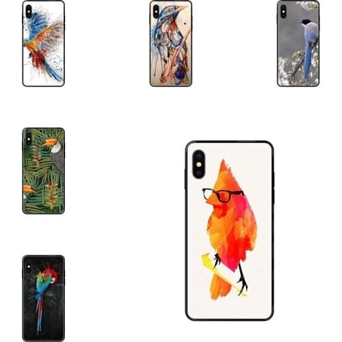 Birds On The Tree Flying Children Special Luxury Black Soft Phone Case For Xiaomi Redmi Note 4 5 5A 6 7 8 8T 9 9S Pro Max