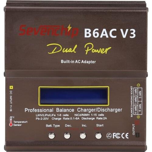 IMAX B6AC V3 80W Battery Charger Lipo NiMh Li-ion Ni-Cd Digital RC Helicopter Balance Charger Discharger Power Adapter