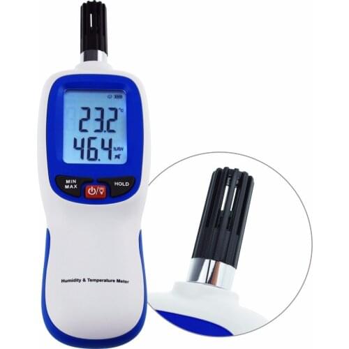 Wet-bulb Temperature range -20~70degC Digital Humidity & Temperature Meter Hygrometer Psychrometer Min/Max Hold, LCD Backlight