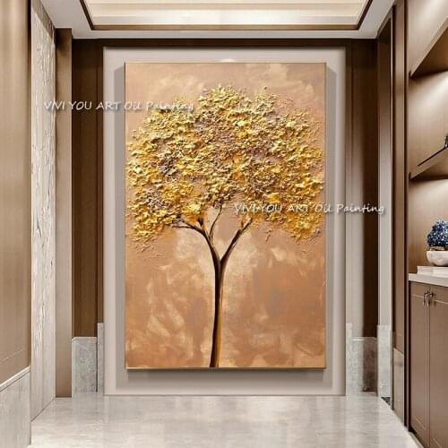 The Speacial Handmade 3D Tree Fall View Oil Painting Colorful Plant On Canvas Creative Wall Art Picture For Office Home Decor