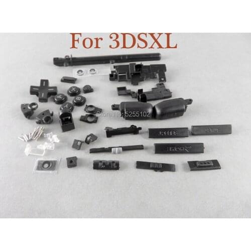 1set For Microsoft 3DS XL Game Console Full Set Buttons Kit Replacement for 3DS LL Buttons Black Color