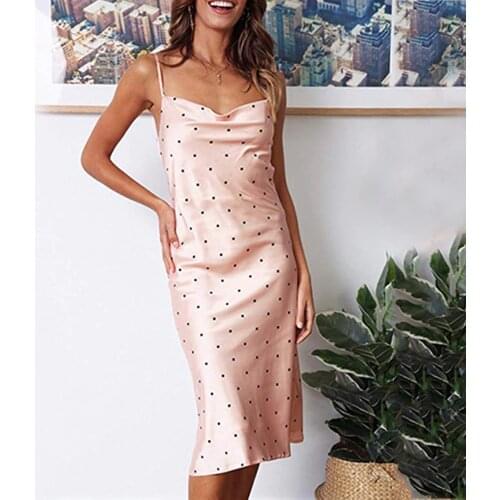 Summer Womens Fashion Casual Drawstring Sleeveless Sexy Polka Dot Print Dress Elegant Dresses Party Dress vestidos Mujer