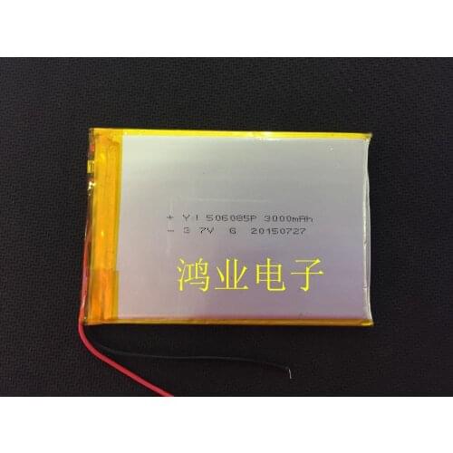 3.7V polymer lithium battery 506085P/056085P 3000MAH mobile power Tablet PC Rechargeable Li-ion Cell