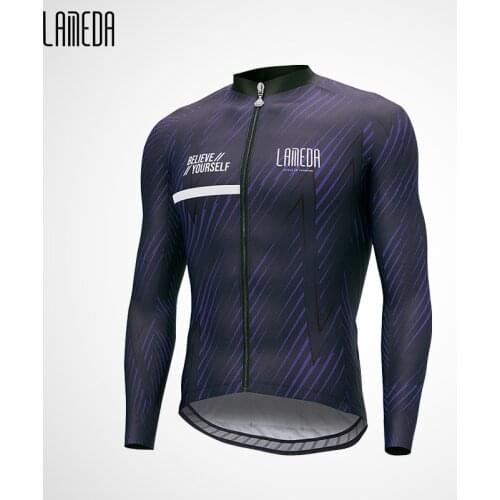 LAMBDA Winter Windproof And Fleece Warm Cycling Jersey Bike Jacket Men Mountain Road Bike Clothing Long Sleeve