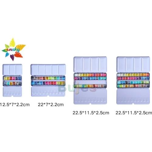 Superior Solid watercolor pigment set watercolor package portable 12 colors 24 colors 36 colors 48 colors artist art supplies