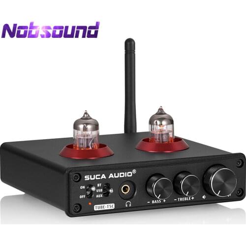 Nobsound HiFi Bluetooth 5.0 Vacuum Tube Preamp Audio Receiver USB DAC Stereo Headphone Amp APTX-LL