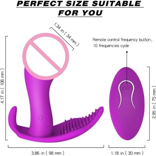 Wearable Vibrator Clitoris and G Spot Stimulator Remote Control Vibrate Masturbation Dildo Adult Sex Toys