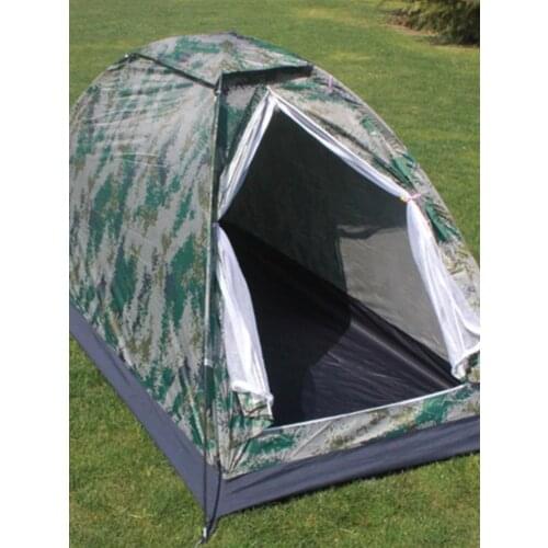 9PCS Camping Tent Outdoor Awning Camouflage Waterproof Single Layer Tent Outdoor Travelling Camping Tent Beach Sun Shelter