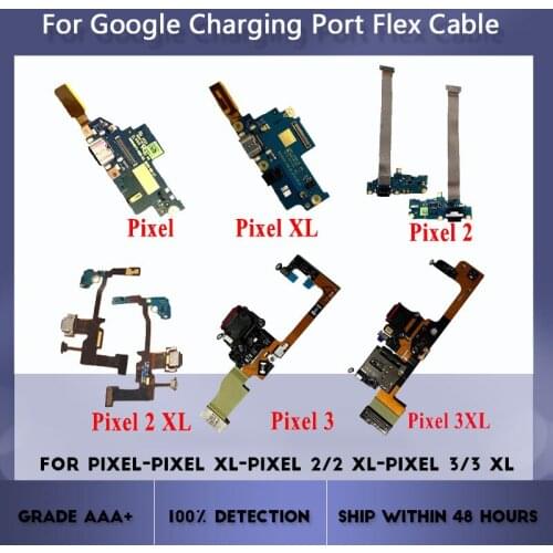 Charging Port PCB Board For Google Pixel Pixel XL 2 2 XL 3 3XL Charging Port Flex Cable Ribbon Replacement With Microphone USB