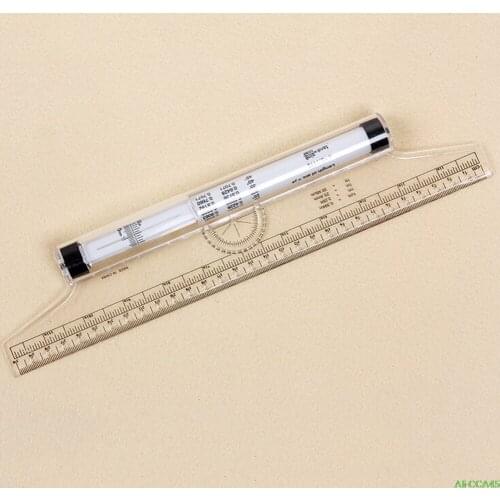 Clear Metric Parallel Multi-purpose Drawing Rolling Ruler Plastic Foot Chiban Angle Rulers Balancing Scale School Office Tools