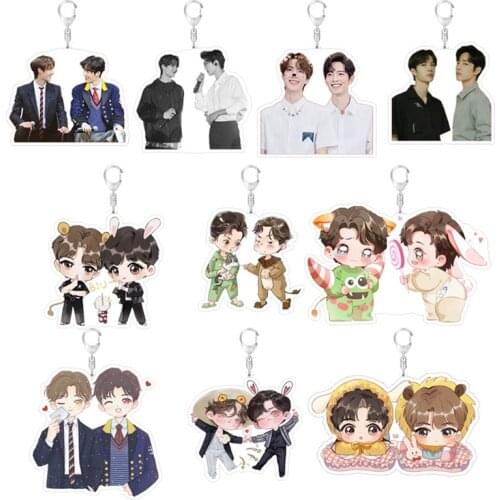 CHEN QING LING Wei WuXian Lan WangJi Xiao Zhan Wang Yibo Transparent Acrylic Keychain THE UNTAMED Key Ring KeyChain Pendant BJYX