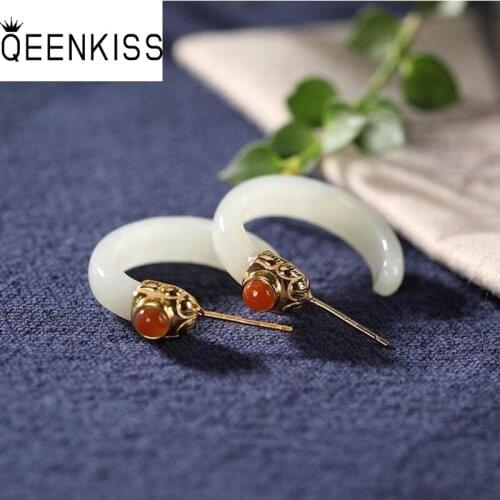 QEENKISS Women's Gold Earrings
