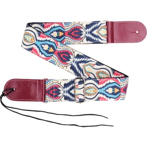 Guitar Bass Neck Belt PU Leather Ends Strap for Electric Acoustic Guitar