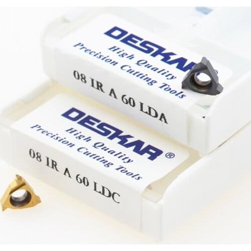 10pcs DESKAR 08IR A55 A60 LDA LDC Cutting Insert Threading Blade CNC Carbide Insert