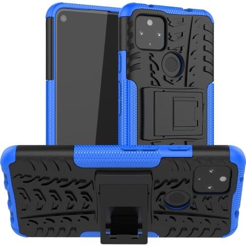 Heavy Duty Armor Rugged Shockproof Case For Google Pixel 4A 5G 6.2'' 2 in 1 PC + TPU Stand Back Cover Coque Fundas For Pixel 5