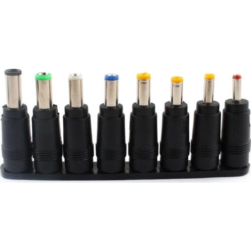 Adapter terminals Connector 8 pcs 1 Set Universal AC DC Male Connector Laptop DC Power Jack Plug Adapter connector