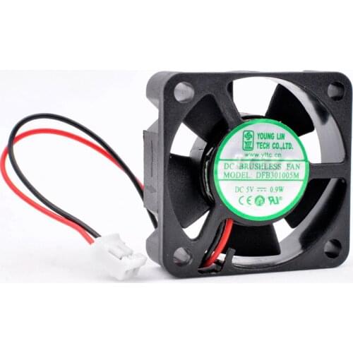 DFB301005M 3cm 30mm fan 30x30x10mm DC5V 0.9W 2 wires 2 balls Cooling fan for router micro devices