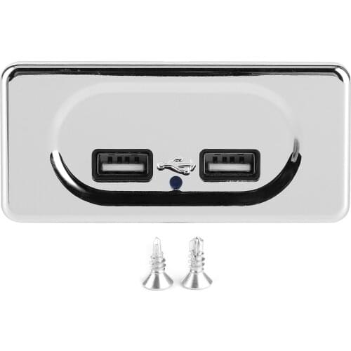 Rv led interior lights RV Parts Dual USB Charger 3.1A Fast Charging Socket with LED for 12/24V RV Caravan Replacement rv light