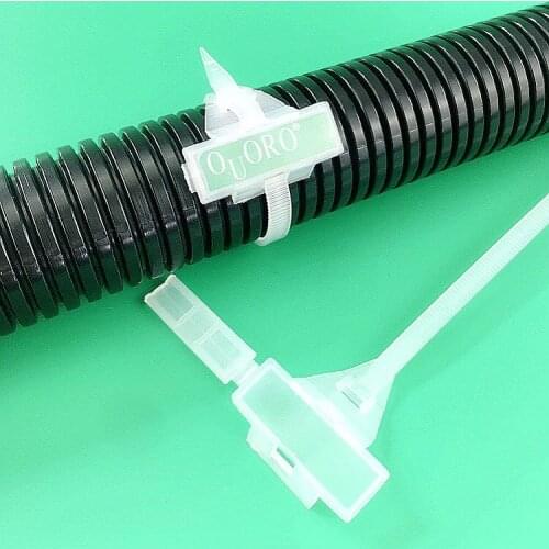 100PCS OU-180 Waterproof nylon cable marker cable lable box tie cable marker strips