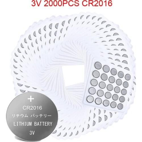 2000PCS CR2016 BR2016 DL2016 brand new Lithium battery 3v button cell coin batteries for watch computer cr 2016 ECR2016 For Toys