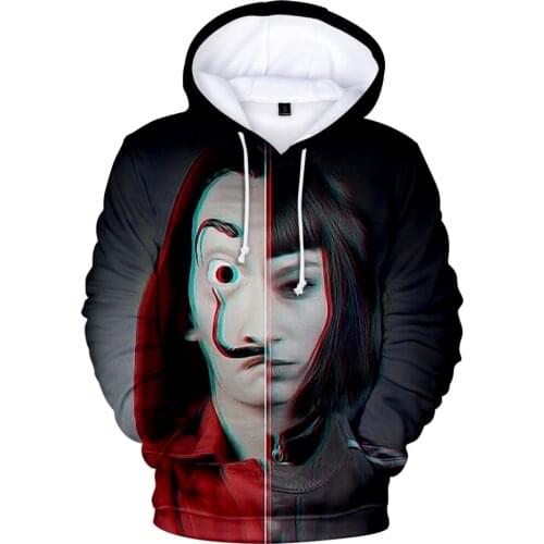 Money Heist 3D Hoodies Men/Women New Arrival Fashion High Quality Sweatshirts Money Heist Mens 3D Hoodie Casual Pullovers Tops