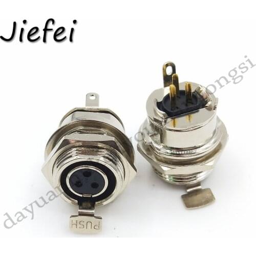 50-100Pcs High quality 3 4 5 6 Pin 3P 4P 5P 6P Chasis Female Panel Socket Mini XLR Style Connector