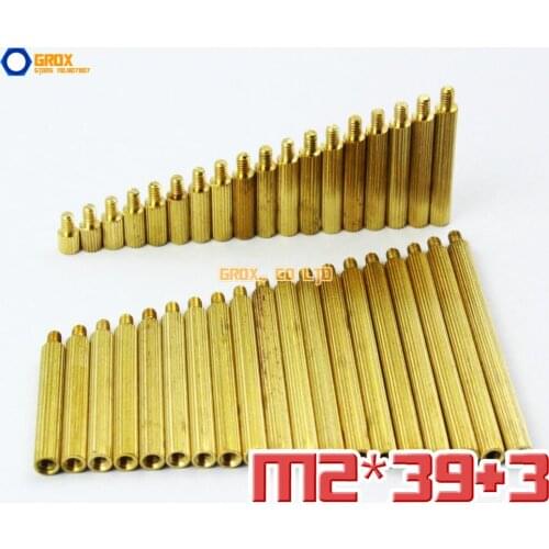 50 Pieces Brass M2 x 39 + 3mm PCB Female to Male Motherboard Standoff Spacer