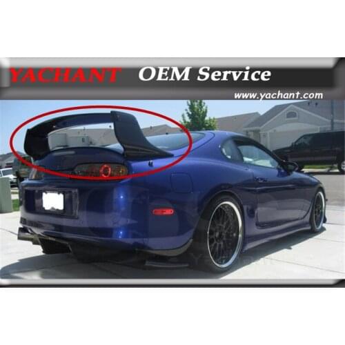 Car-Styling Accessories Full Carbon Fiber Rear Spoiler 3Pcs Fit For 1993-1998 Supra MKIV JZ80 TD Style Rear Trunk Spoiler Wing