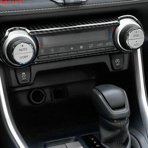 BJMYCYY Gear button Glass lift switch button Air conditioning button Decorative metal sticker For Toyota RAV4 XA50 2019 2020