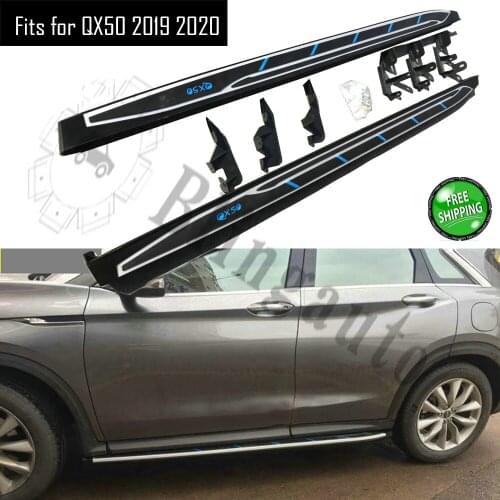 Side step fits for I nfiniti QX50 2019 2020 2Pcs left right running board side steps nerf bar car pedal side stairs