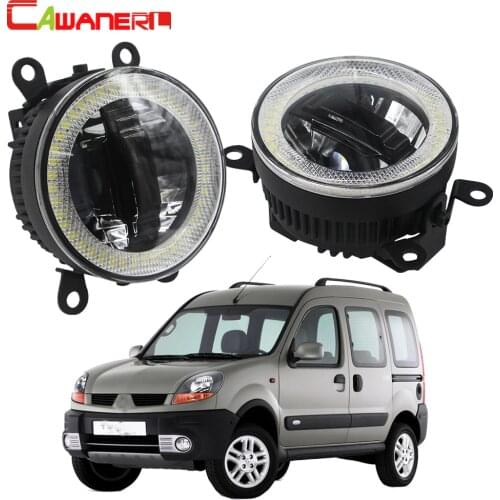 Cawanerl 2 Pieces Car LED Fog Light Daytime Running Lamp DRL Angel Eye Bulb 12V For Renault Kangoo Grand Kangoo 2007-2015