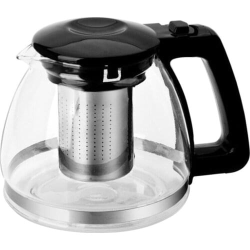 1L Teapot with Stainless Steel Infuser Glass Tea Kettle for Tea Bag Loose Tea