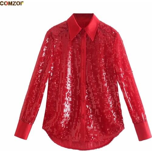 Женские красные рубашки COMZOF China At AliExpress