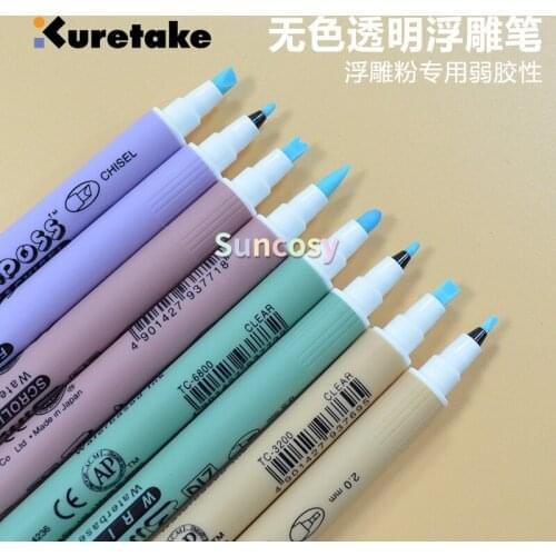 Kuretake Zig Emboss Twin Tip Markers:,Embossing easily creates dimension and surface texture, Waterbased Ink,Art supplies