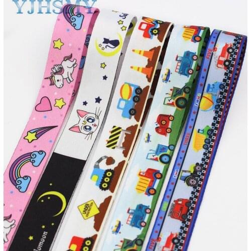 Double-sided Starry Cute Cartoon Phone Strap Ribbon L-201015-1224 3/4" 10Yards Bow Hat,Costume,Party DIY Decoration Materials