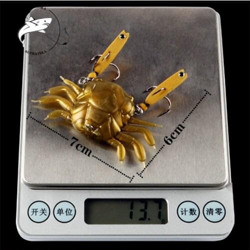 Artificial Leaded Crab Fishing Lure 4Colors 13.7g/6.5cm 5.8g/4.5cm Plastic Soft Bait With Hook Bite Resistant Silica Gel Soft