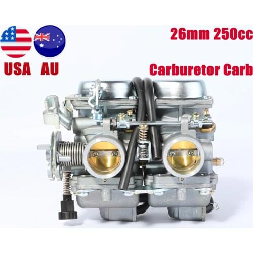 26mm 34mm Dual Carburetor Carb Double Twin For Chinese Regal Raptor Motorcycle 200cc 300cc 250cc Trail Dirt Quad Bike ATV