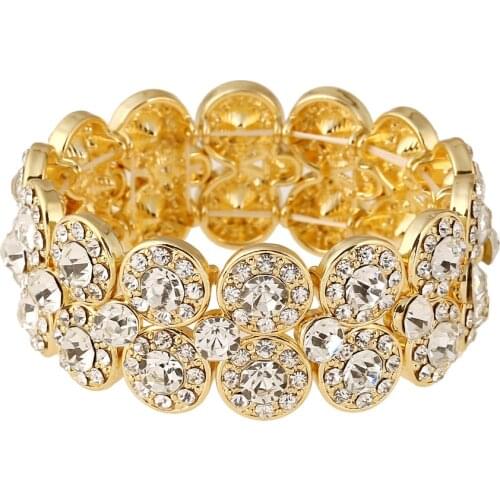 New Fashion Luxury Rhinestone Crystal Elastic Bracelet 180119 - 18