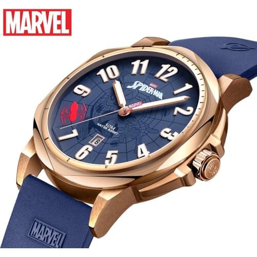 Disney Official authorization original Marve AVENGERS SPIDER MAN QUARTZ watch Waterproof Male stainless Steel Luxury M-9065 NEW