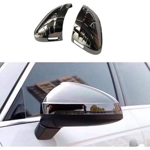 Fit for Audi A4 A5 B9 allroad Quattro S4 S5 Side Wing Mirror Caps fit Audi Mirror Covers Tungsten steel black material 2017 2018